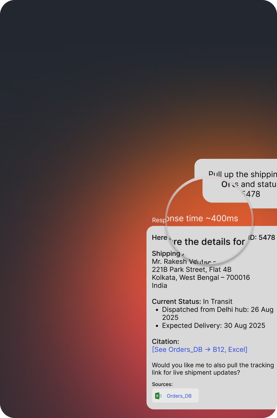 Lightning fast AI search