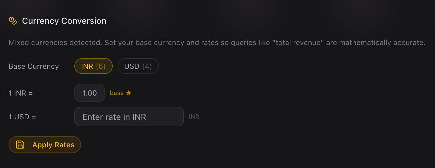 Base Currency Feature